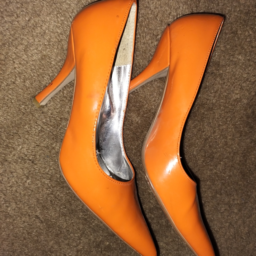 Orange shoes